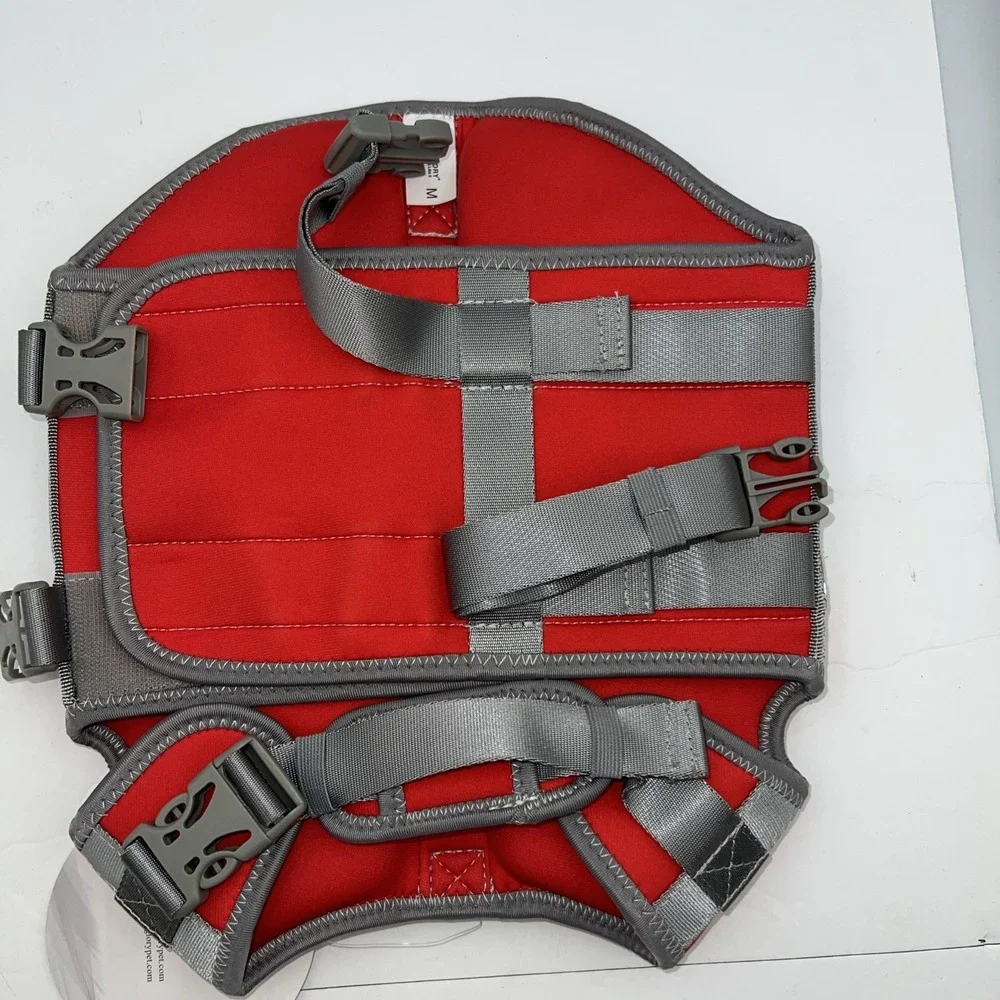 Vivaglory Neoprene Dog Life Jacket, Style Dog Life vest, Medium, Red‎